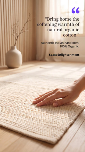 Cotton rug cream colour - cotton,
