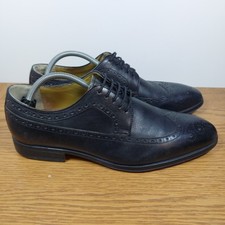 Steptronic Shoes Black Leather Lace Up Shoes Smart Comfy Low Heel Size UK 9 Used