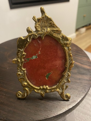 Vintage brass photo - brass, frame