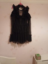 FRANCESCA COUTURE LACE  BLACK DRESS SMALL