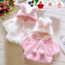 Kids Baby Girl Parka Faux Fur