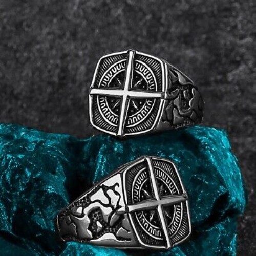 Men stainless steel ring - steel,
