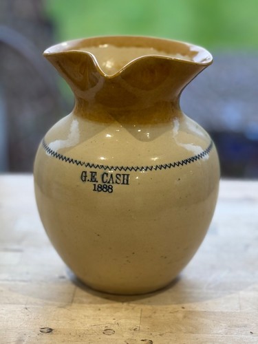 Antique embossed stoneware