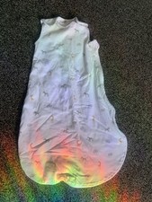 John Lewis Sleeping Bag for 0-6 Months 1-Tog White Animal Pattern Okay Condition