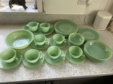 Fire King American vintage Jadeite glass dinner service 