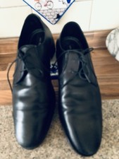 M&S Mens  Autograph Black Classic Laced  Hand Crafted Shoes All Leather Size 10 