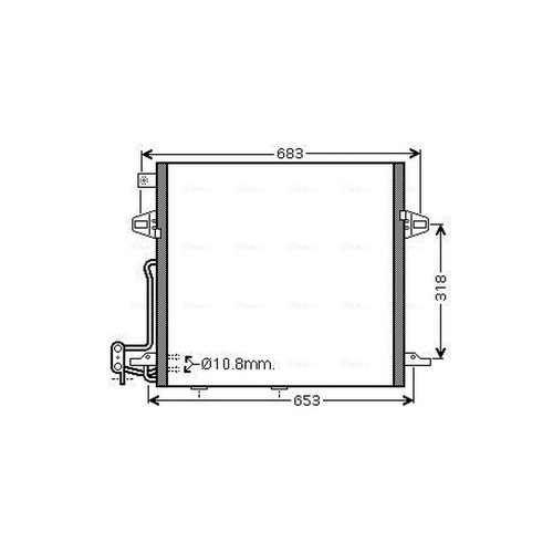 Air con condenser for mercedes - condenser,