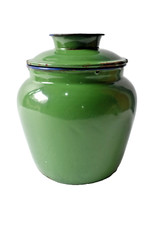 Vintage Green Enamel Storage