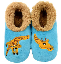 Ladies Snoozies Giraffe design cosy washable slippers novelty Giraffe lover gift
