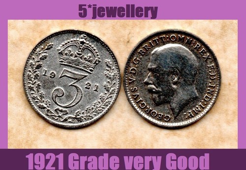 Real silver three pence - real,