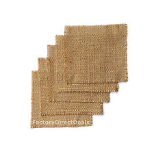 20 Jute Hessian Burlap Squares Jam Jar Decorative Rustic Shabby Chic Lid Covers