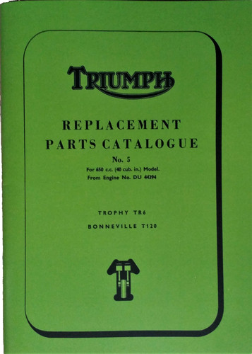 Triumph 650 t120 parts - t120, book