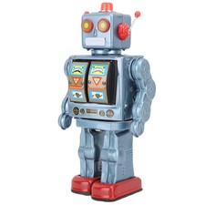 (Blue)Metal Tin Robot Toy