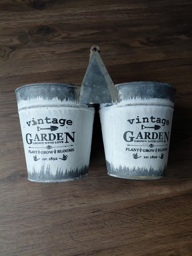 Vintage garden duet flower pot - vintage,