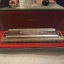 Hohner 270 Super Chromonica Harmonica  notes in D Brass Steel Pear Wood