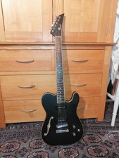 Lindo Dark Defender Semi-Hollow Telecaster Guitar, With Case, Great Condition!