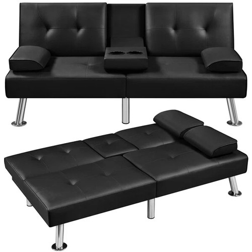 Faux leather sofa - faux,