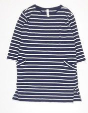 Marla Wynne Women Blue Striped