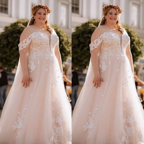 Plus size champagne wedding - plus,