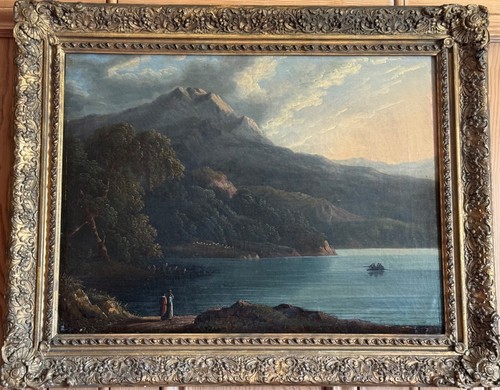 Antique oil painting mysterous - oil,