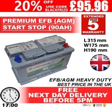 ­A0019828108 F21 VRLA AGM 12V 90AH 800A Car Battery Fits MERCEDES-BENZ VARTA EQ.