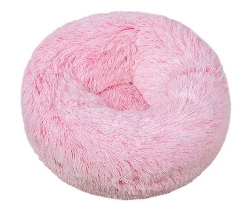 Light pink white pet bed - white,