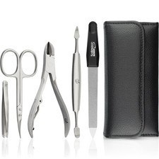 Solingen Manicure Set for Women and Men - 5-Pieces Pedicure Kit - Ideal for