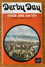 Epsom Derby Day Official Race Card 1971 Mill Reef RARE