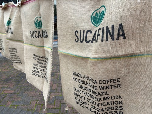 Hessian coffee sacks - -, large