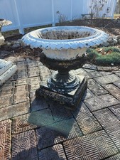 Antique Cast Iron Garden Urn