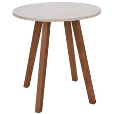 Round Wooden Side Table with