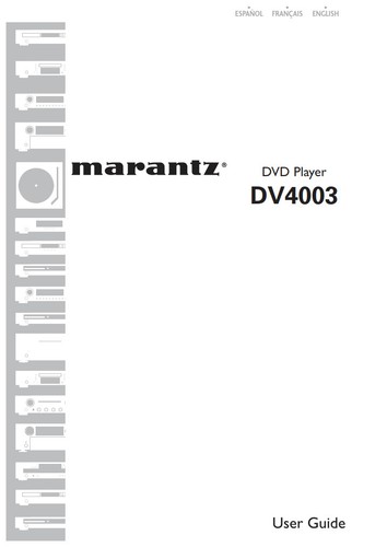 Marantz dv4003 dvd player - marantz,