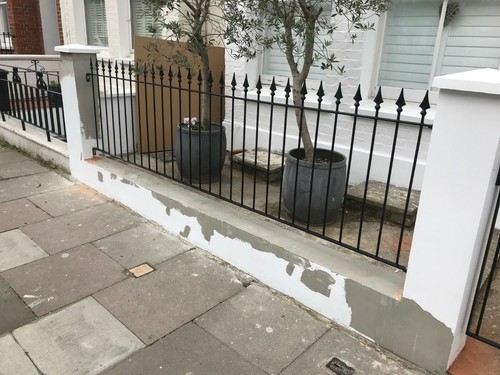 Metal fencing low wall - metal, steel