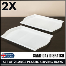 Set of 2 Large Plastic Serving