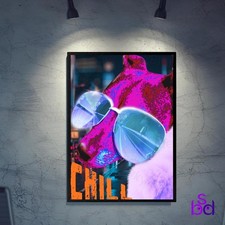Vibrant Retro Dog Wall Art