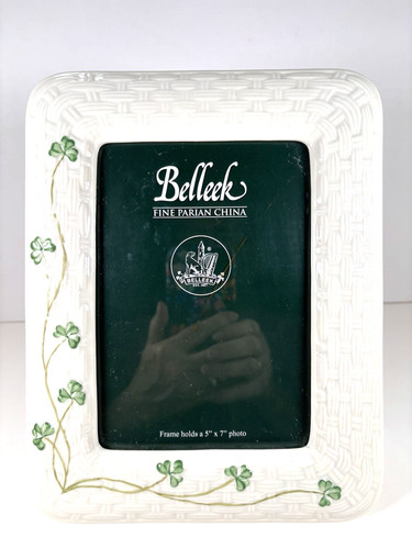 Belleek photo frame shamrock - belleek,