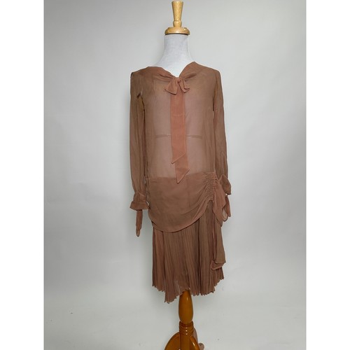 Vintage 1920s 30s beige silk - 30s,