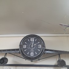 Large Aviation Wall Clock Vintage Aeroplane Style Clock 200cm Wide