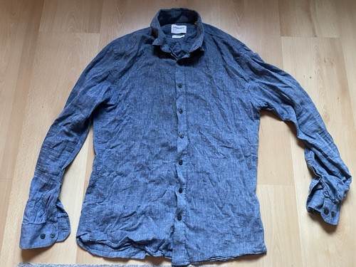 Lindbergh linen shirt blue - linen,
