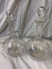Antique Glass Decanters A Pair