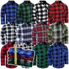 Flannel Plaid Shirt Mens Fuzzy