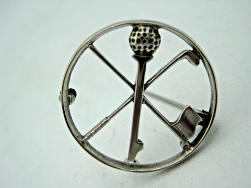 925s silver golf brooch - 925s,