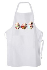 Christmas Labrador Puppies in Teacup Chef's Cooking Kitchen Apron