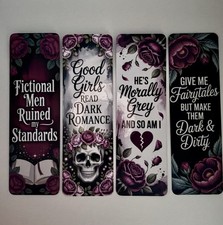 Morally Grey Dark Romance Bookmarks Set Gothic Fantasy Reading Gift, Book Lover