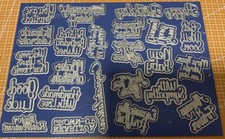 A4 Sized Collection of Large Sentiment Dies with Mats.  4.      Under £1 a die