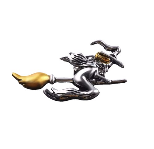 Magician brooch flying witch - magician,