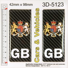 2x GB CARBON UK Coat of Arms
