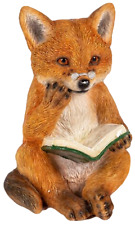 Reading Fox Ornament Figurine