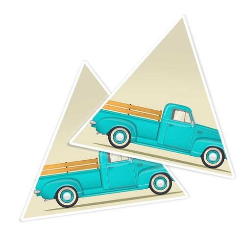 Triangle shape vinyl - 2x,