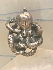 Octopus ring vintage band size 6 sterling silver women men